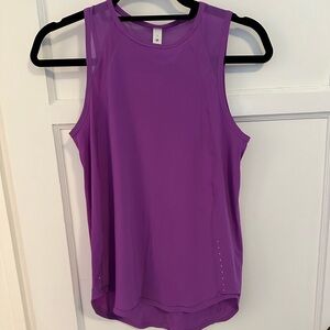 Lululemon purple sculpt tank top back vent size 2
